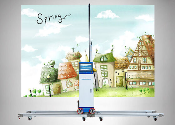 두 개의 인쇄 헤드와 함께 벽 프린터 머신